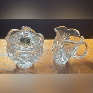 Vintage Noritake Crystal Hampton Hall Creamer & Sugar Set NEW